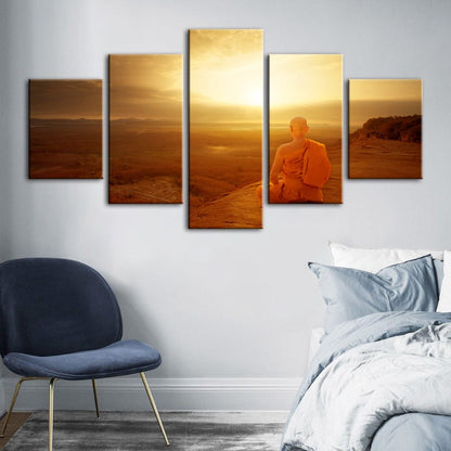 5 Piece Coastal Sunset Serenity - Canvas Wall Decor