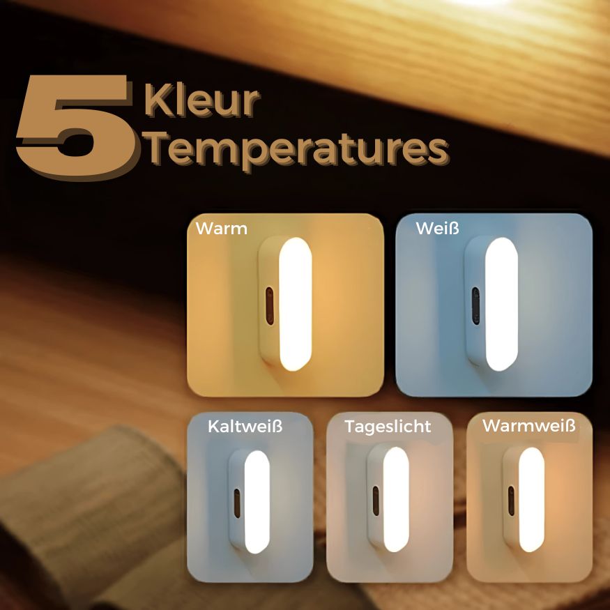 Magnetic Dimmable Light with Smart Sensor | 5 Color Temperatures | Wireless & Rechargeable | Motion Detection & Memory Function
