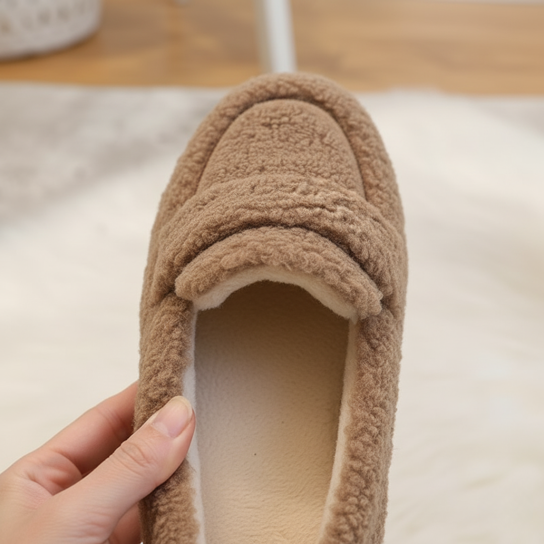 Cozy Plush-Lined Slippers with Memory Foam Comfort