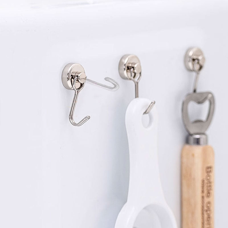 Revolutionary Rotating Magnetic Hook | No-Drill Wall Solution | 6–18 kg Load Capacity | Multi-Purpose Organizer