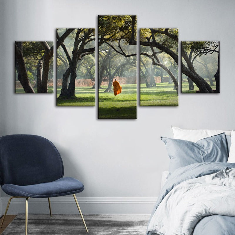 Serenity in Motion: Five-Piece Canvas Art Set
