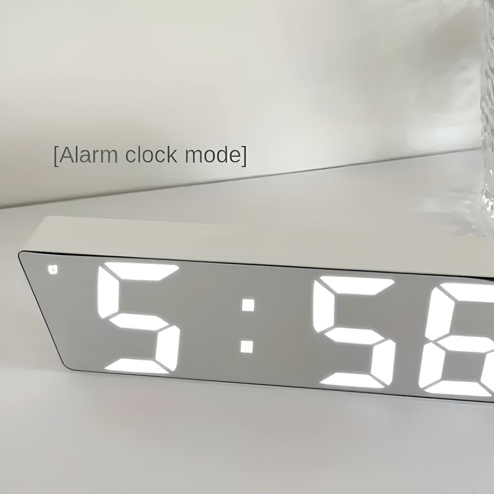 Sleek LED Mirror Clock with Dual Power Options