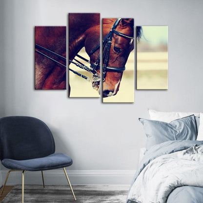 Tranquil Equine Essence - 4-Piece Canvas Art Set