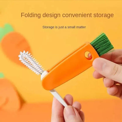 Multifunctional Bottle Cleaning Tool with 3 Unique Brushes
