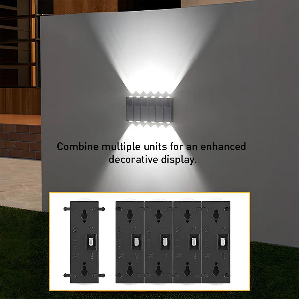 Modern Solar Wall Lights for Outdoor Use - Up and Down Design