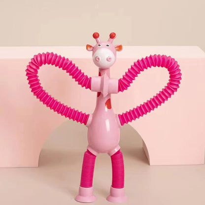 Stretchy Giraffe Toy with Suction Cup - Flexible Animal Plaything