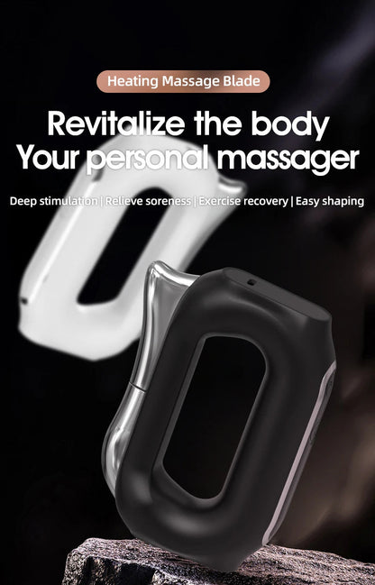 Electric Muscle Scraper with Heat – Fascia Massage Tool, Vibration & Microcurrent