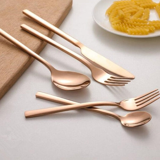 30-Piece Stainless Steel Cutlery Set for 6 – Modern and Dishwasher Safe