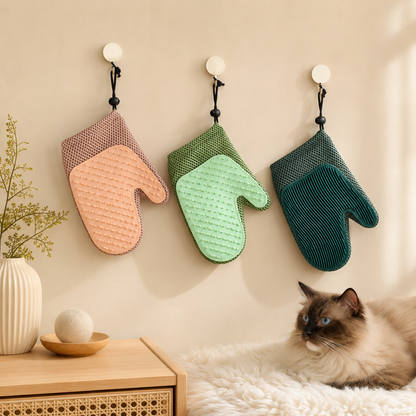 Dual Purpose Grooming Gloves for Dogs and Cats