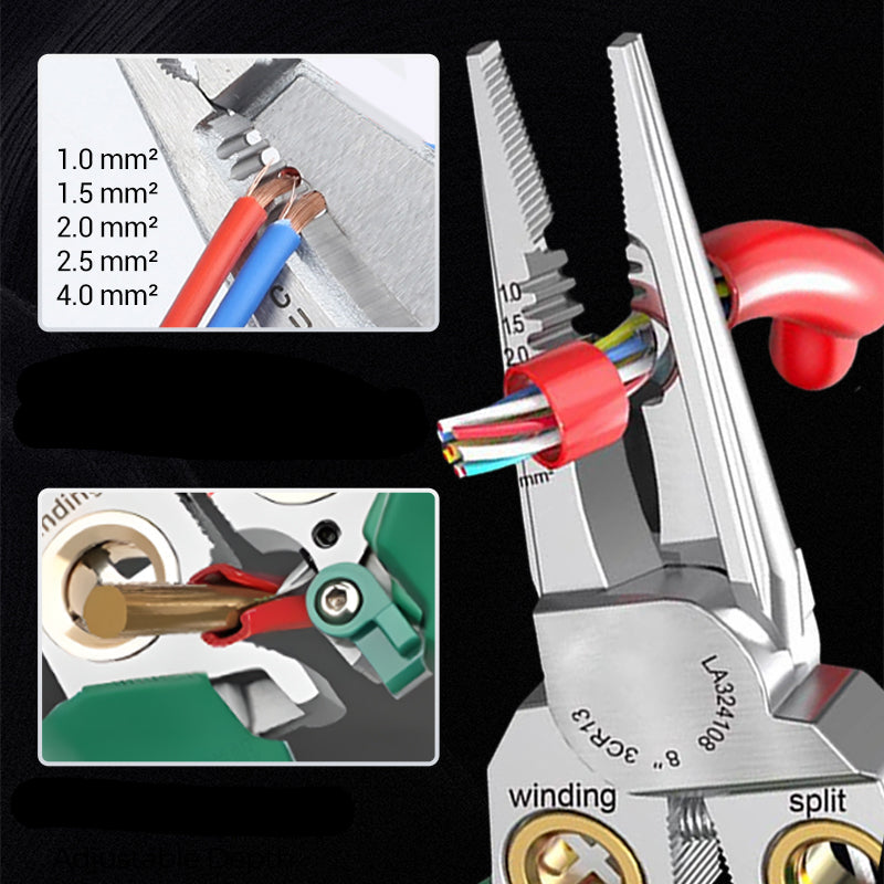 8-in-1 Wire Stripper and Tester – Electric Testing Tool – Ergonomic Design