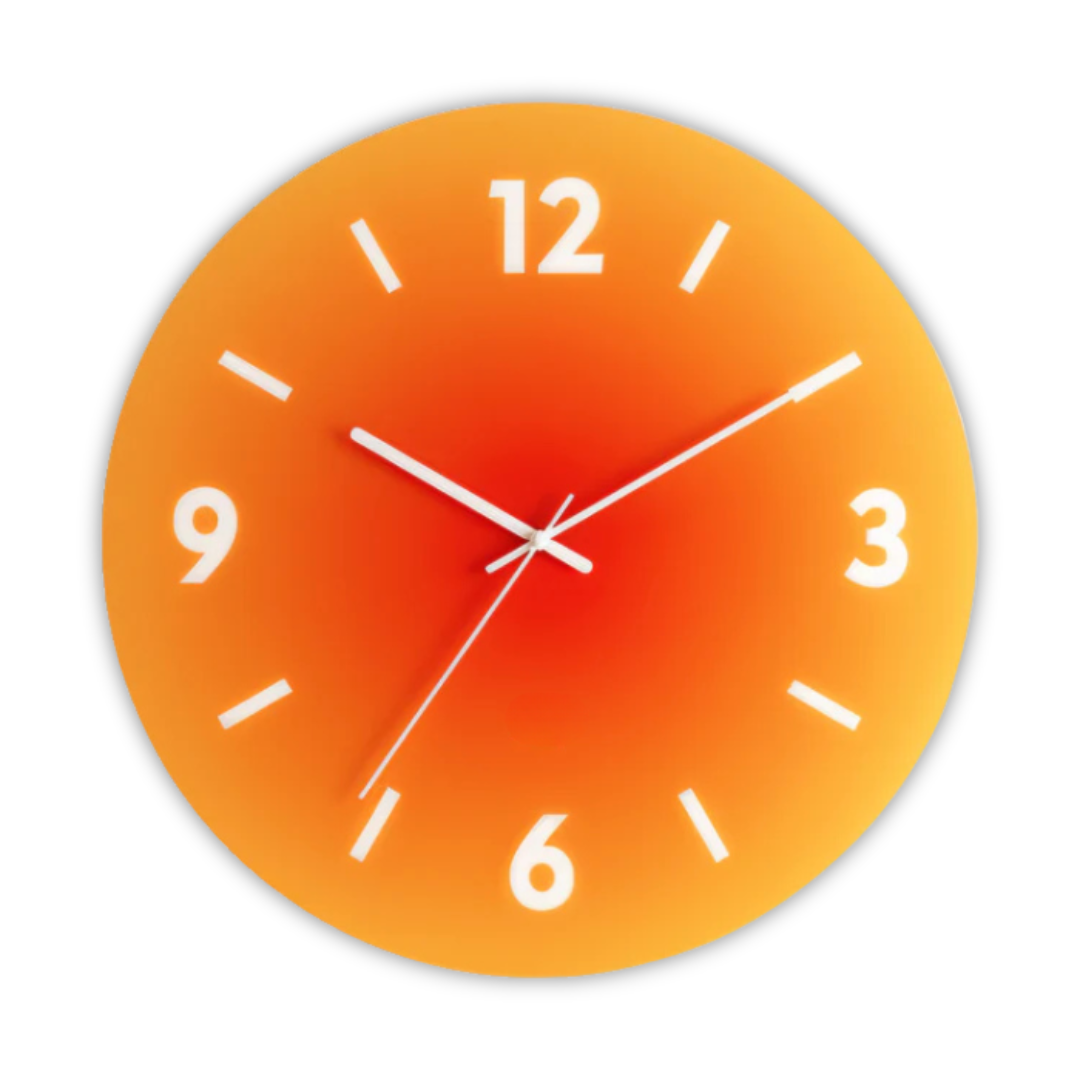 Modern Decorative Wall Clock with Glass Design