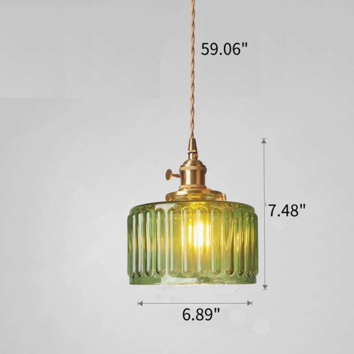 Celeste Vintage Pendant Light with Crystal Accents