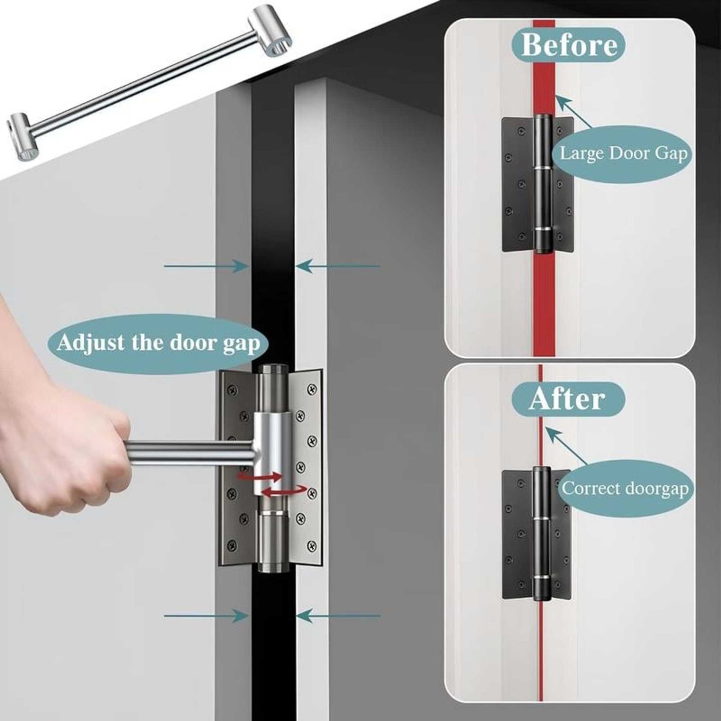 Precision Door Hinge Adjustment Tool for Perfect Fit
