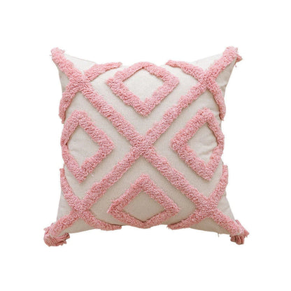 Charming Floral-Patterned Cushions with Tassel Accents