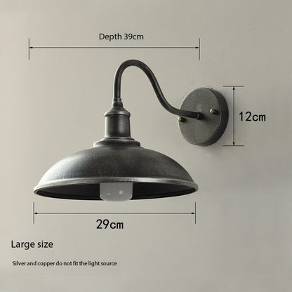 Outdoor Waterproof Wall Light Fixture in American Design (Various Finishes, Sloped & Standard)