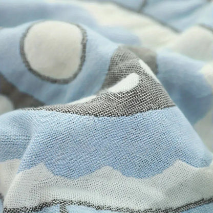 Coastal Charm Cotton Throw Blanket