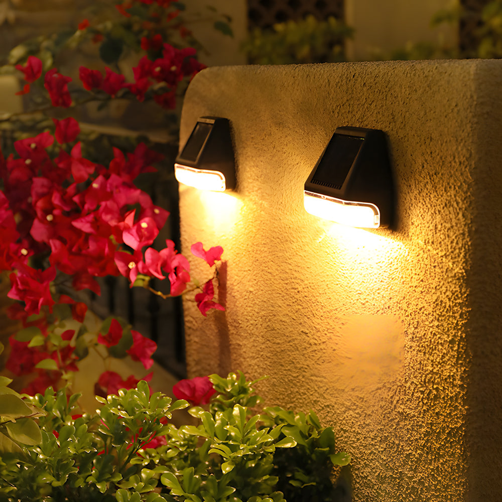 4 Pack Solar Step Lights with Dusk-to-Dawn Sensor – Warm White LED