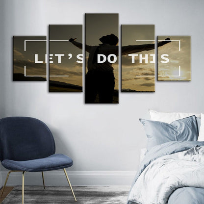 Inspiring 5-Piece Motivational Canvas Art Set