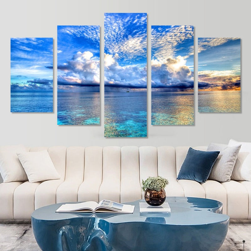 Stunning Coastal Serenity - 5-Piece Canvas Art Set