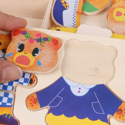 Creative Bear Dress-Up Wooden Puzzle