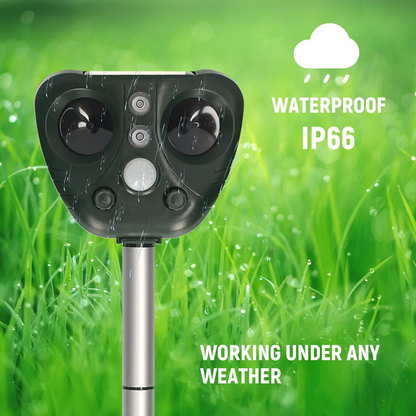 Solar-Powered Ultrasonic Bird Deterrent Device