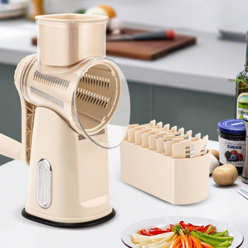 Versatile 5-in-1 Food Prep Slicer & Rotary Grater