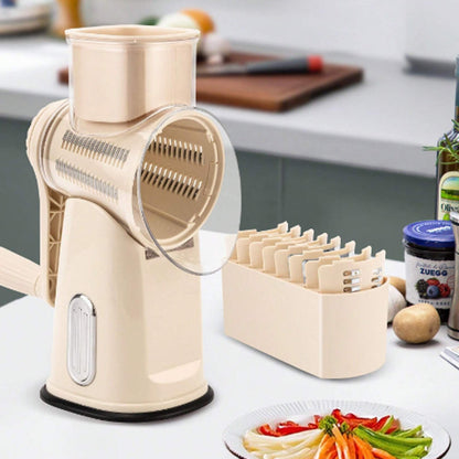 Versatile 5-in-1 Food Prep Slicer & Rotary Grater