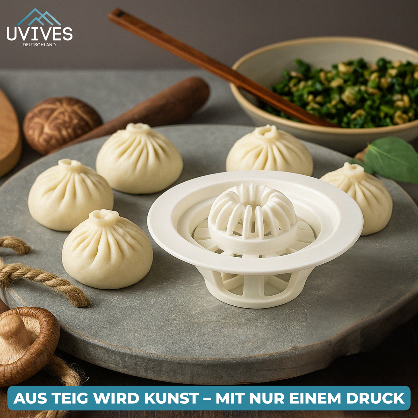 Dough Maker for Buns and Dumplings in Flower Shape