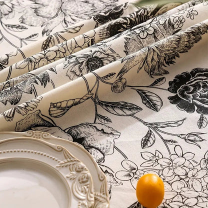 Charming Floral Tassel Table Cover for Rustic Elegance