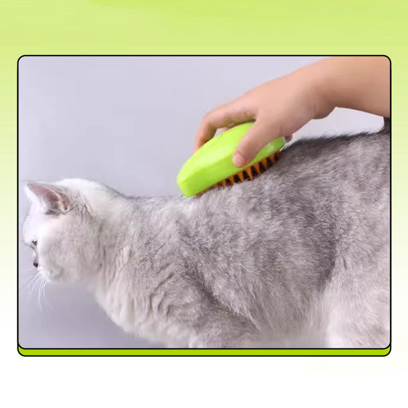 Pet Grooming Brush with Built-In Spray Function