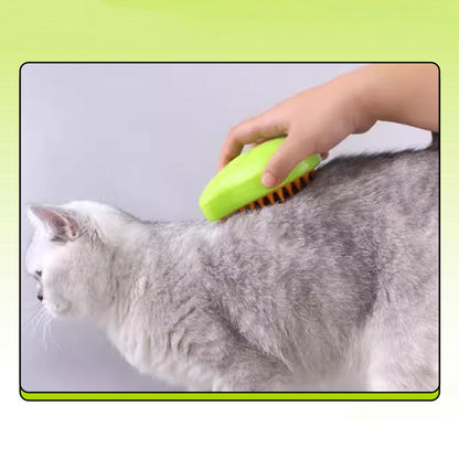 Pet Grooming Brush with Built-In Spray Function