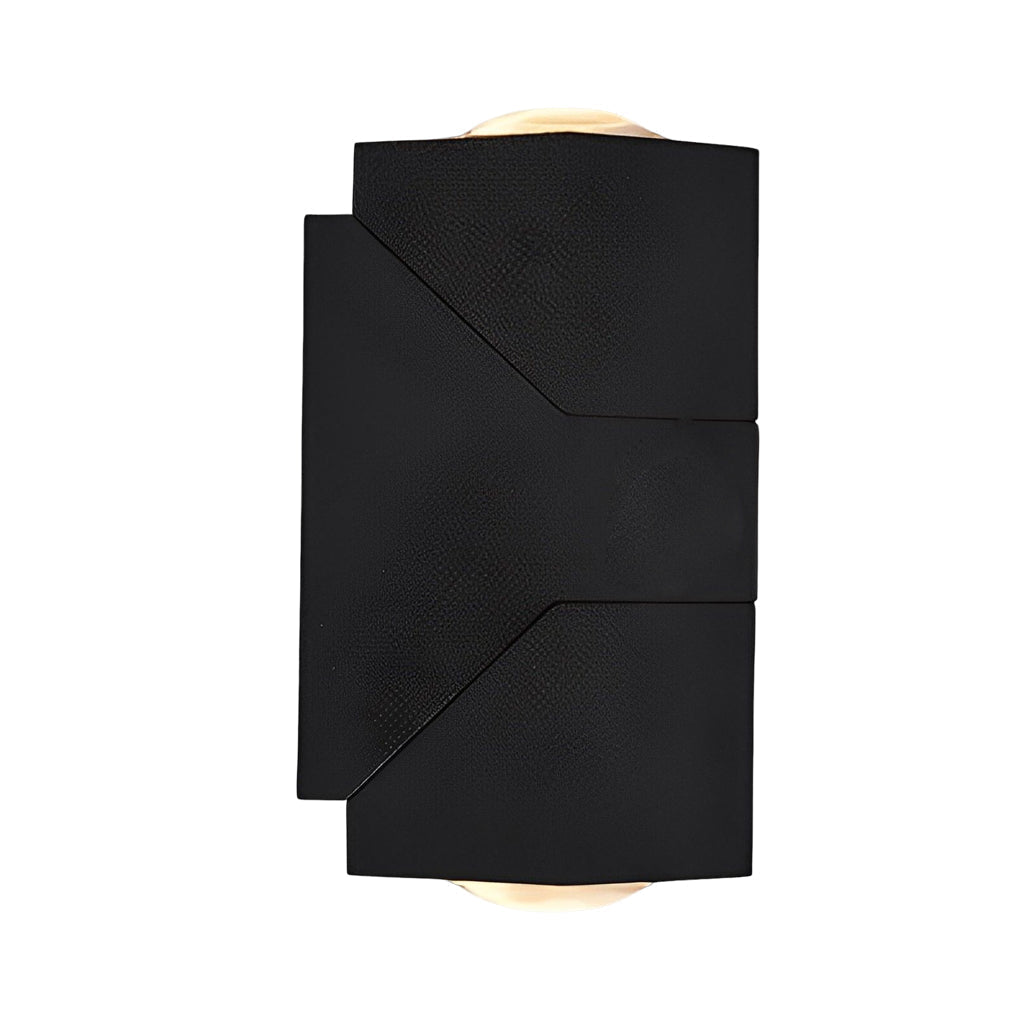 Waterproof Black Wall Lamp with Adjustable Motion Sensor and Up/Down Light