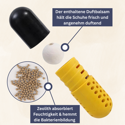 Odor-Free Capsule for Moisture Control in Footwear