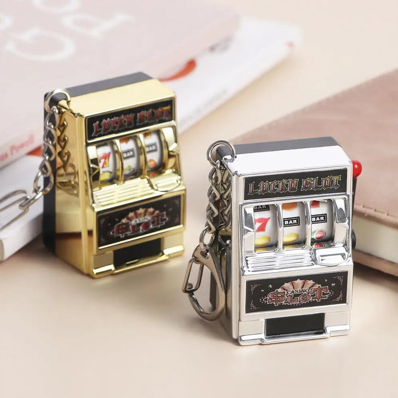 Slot Machine Keychain – Fun Novelty Accessory