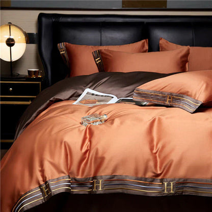 Satin-Cotton Bedding Set - Elegant Comfort for Your Bedroom