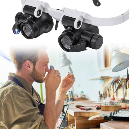 LED Lighted Magnifying Glasses for Dual Vision