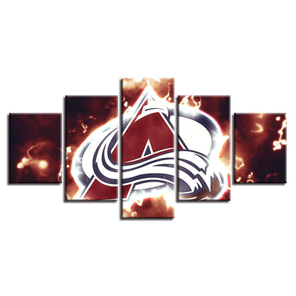 5 Piece Canvas Wall Art Set Featuring All North American Professional Sports