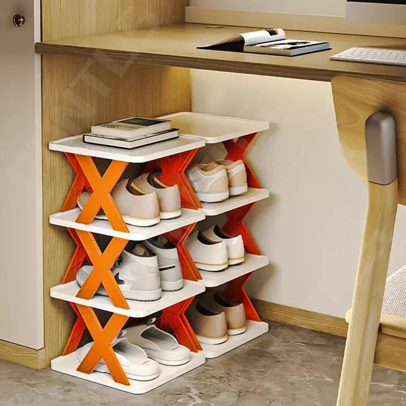 Versatile 6-Tier Shoe Organizer with Durable Plastic Design