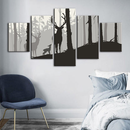 Tranquil Winter Wonderland 5-Piece Canvas Art Set