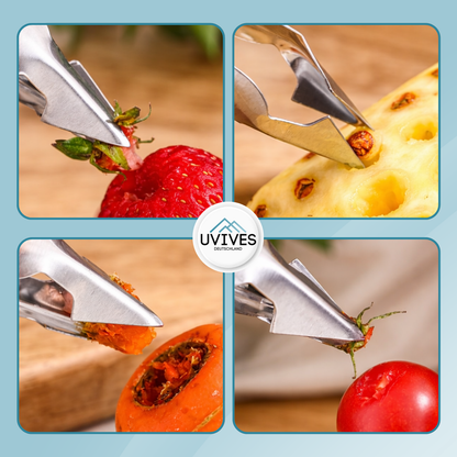 Effortless Stem Removal Tool for Keeping Fruits Intact