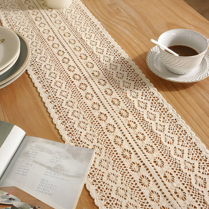 Charming Lace Table Runner for Rustic Elegance