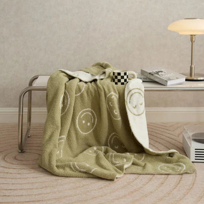 Joyful Smiles Plush Throw Blanket