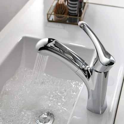 Pull-Out Kitchen Faucet with Shower Function and Pause Button - 2 Spray Modes