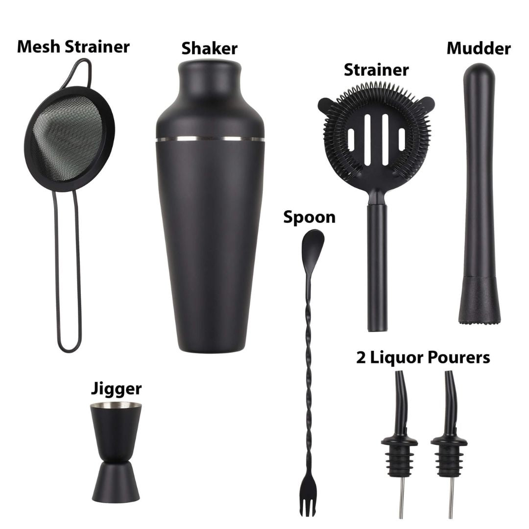 Cocktail Shaking Set with 8 Essential Tools