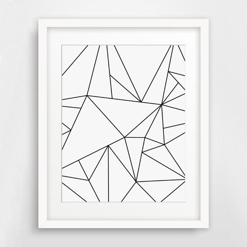 Nordic Canvas Wall Art with Black and White Inspirational Quotes