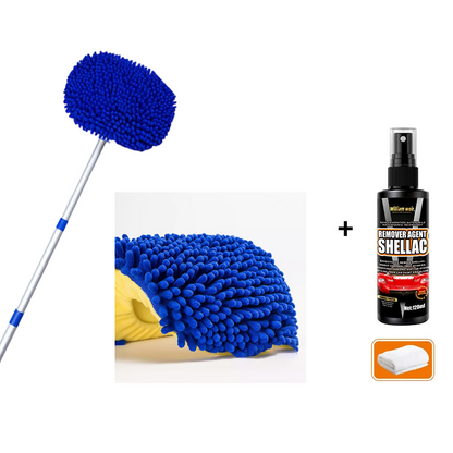 Extendable Car Cleaning Mop 57–115 cm | Scratch-Free Microfiber Head | Lightweight & Sturdy | Extra Mop Included