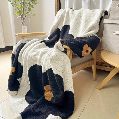 Floral Comfort Blanket | Cozy Knitted Home Accessory