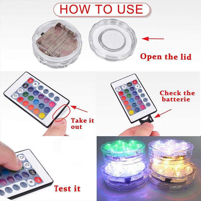 Waterproof LED Light with Magnetic Suction and Remote Control