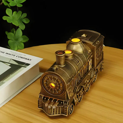 Compact Steam Train Humidifier with Retro Design and Ambient LED Light