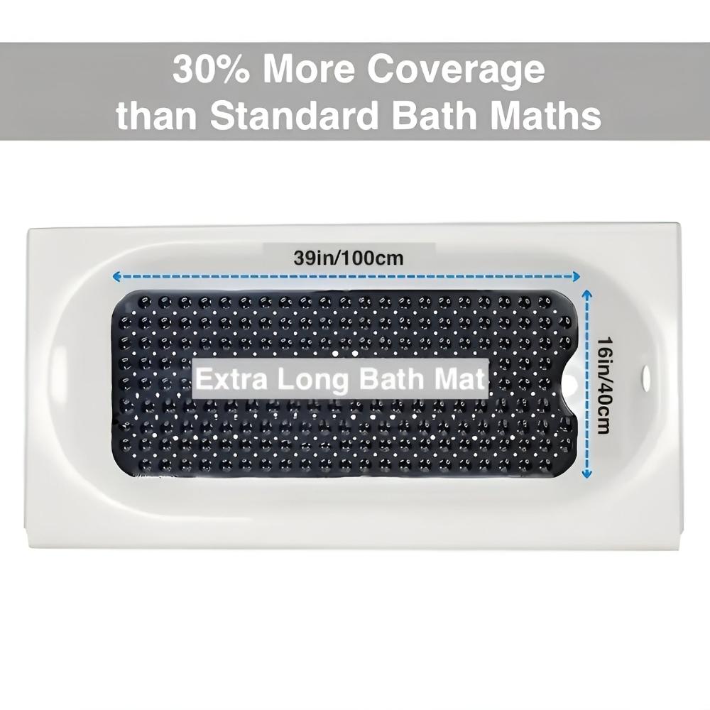 Secure Step Bath Mat | Slip-Resistant with Foot Care Feature